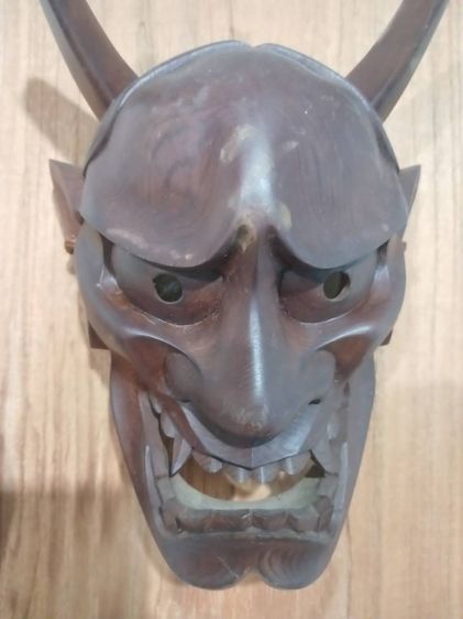 ของตกแต่งบ้านอื่นๆ หน้ากากโบราณไม้จากศิลปะญี่ปุ่น 