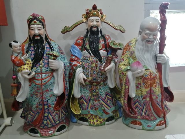 อื่นๆ ฮก ลก​ ซิ้ว​ สูง​ 28​ นิ้วพื้นลายนูน​ 