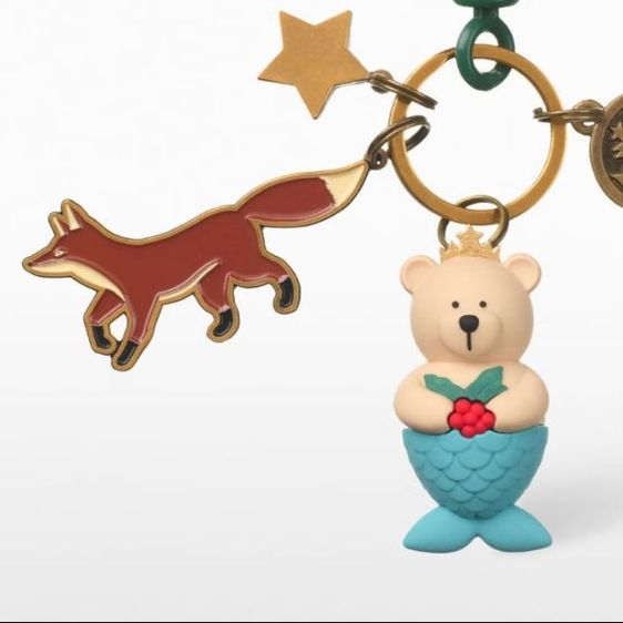 พวงกุญแจ Starbucks Bearista Siren  Woodland Guardian Keychain พวงกุญแจสตาร์บัคส์  รูปที่ 3