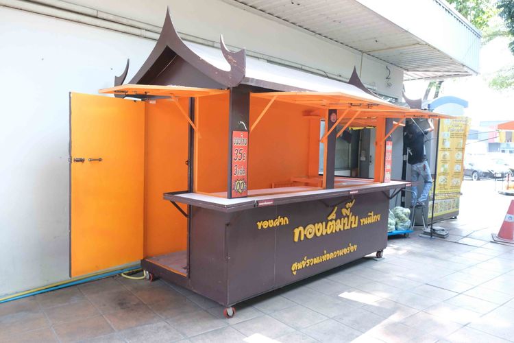 ซุ้มขายของ ซุ้มขายขนม โครงเหล็ก มีล้อ ดีไซน์ทรงไทย พร้อม ระบบน้ำ ระบบไฟ รูปที่ 2