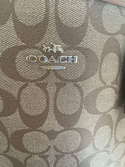 COACH แท้จากช็อป CITY TOTE ใบใหญ่ หนัง Canvas สีน้ำตาล รูปที่ 3