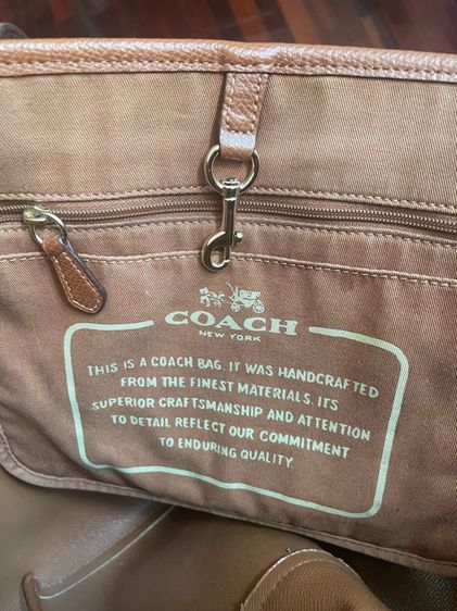 COACH แท้จากช็อป CITY TOTE ใบใหญ่ หนัง Canvas สีน้ำตาล รูปที่ 5