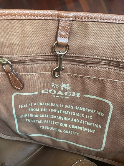 COACH แท้จากช็อป CITY TOTE ใบใหญ่ หนัง Canvas สีน้ำตาล รูปที่ 6