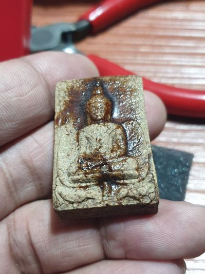 พระพุทธ ฐานนกคู่ หลังใบโพธิ์ เนื้อว่าน องค์หนาสวย หายาก ลงรักถนอมผิว สวยเก่า รูปที่ 5