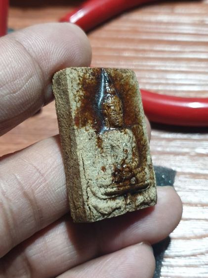 พระพุทธ ฐานนกคู่ หลังใบโพธิ์ เนื้อว่าน องค์หนาสวย หายาก ลงรักถนอมผิว สวยเก่า รูปที่ 3