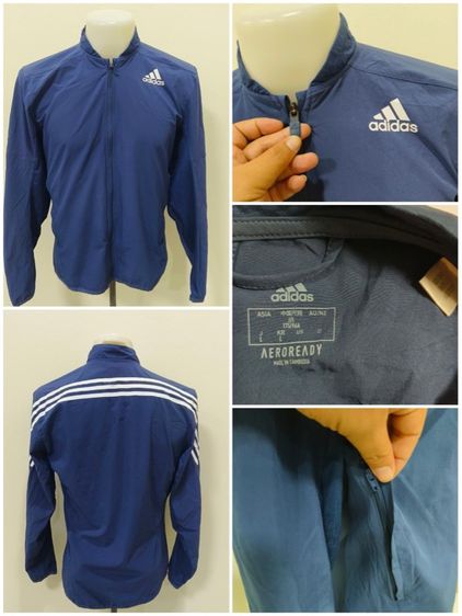 เสื้อแจ็คเก็ต ADIDAS แท้ 💯 size L วัดจริง ขนาด อก 20 ยาว 27 นิ้ว สภาพดีมาก ทรงสวย ผ้าร่ม ตัดเย็บดีมาก หายากน่าสะสมครับ รูปที่ 2