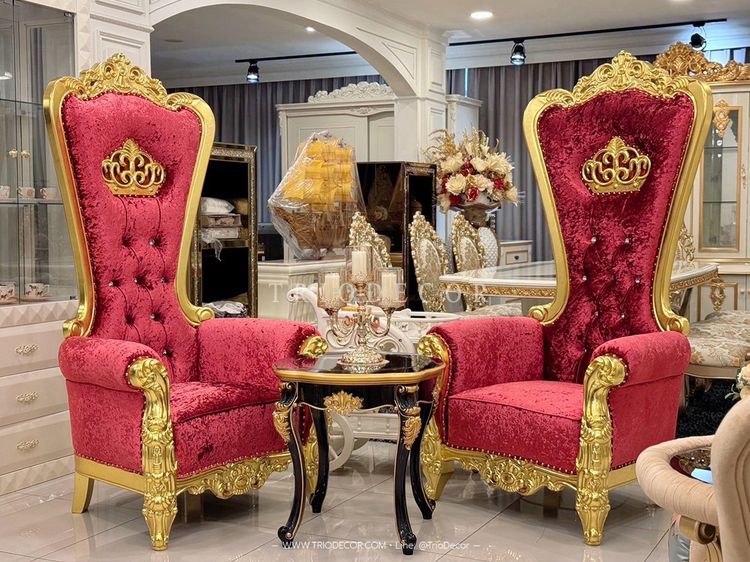 𝙴𝙻𝙸𝚉𝙰𝙱𝙴𝚃𝙷-𝙶 𝙻𝙾𝚄𝙽𝙶𝙴 𝙲𝙷𝙰𝙸𝚁 เก้าอี้พักผ่อนสไตล์หลุยส์ รุ่น “อลิซาเบธ-จี” รูปที่ 2