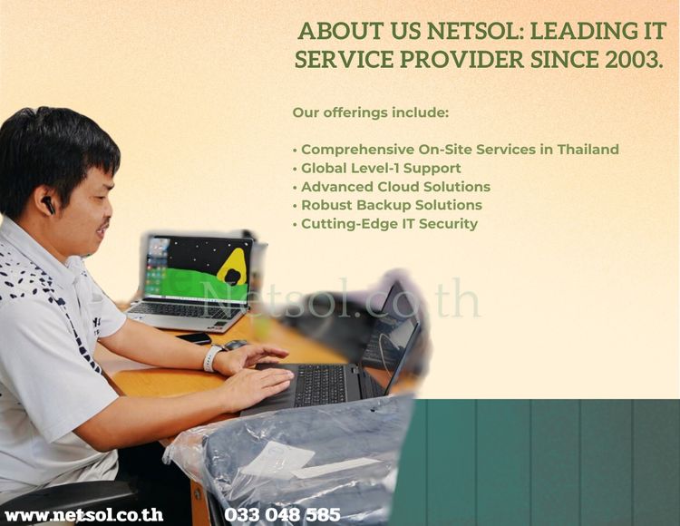 Netsol  รับดูแลระบบคอมพิวเตอร์ IT Support  ระยอง ปลวกแดง มาบตาพุด รูปที่ 2