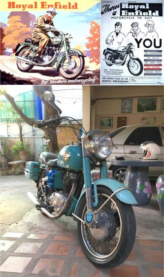 มอเตอร์ไซค์คลาสสิก Royal Enfield 250 รุ่นเก่าของอังกฤษ รูปที่ 3