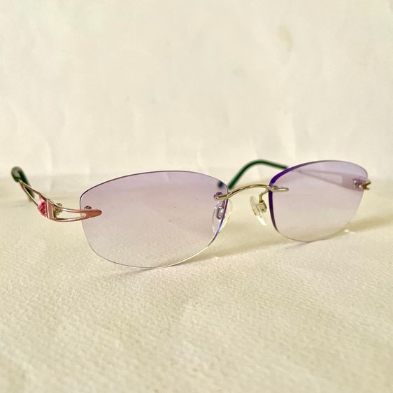 Swarovski ตกแต่งคริสตัล แว่นตา ริมเลต กรอบแว่นแบรนด์แท้ รูปที่ 7