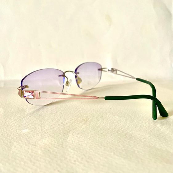 Swarovski ตกแต่งคริสตัล แว่นตา ริมเลต กรอบแว่นแบรนด์แท้ รูปที่ 9