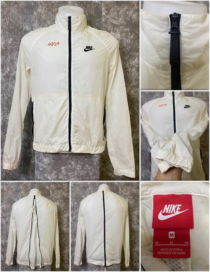แขนยาว ขาว เสื้อแจ็คเก็ต | เสื้อคลุม เสื้อแจ็คเด็ต NIKE แท้ 💯 size M วัดจริงขนาด อก 20 ยาว 25 นิ้ว สภาพใหม่มาก ทรงสวย มีซิปด้านหลัง ดีเทลดี มีซัปใน หายากน่าสะสมครับ