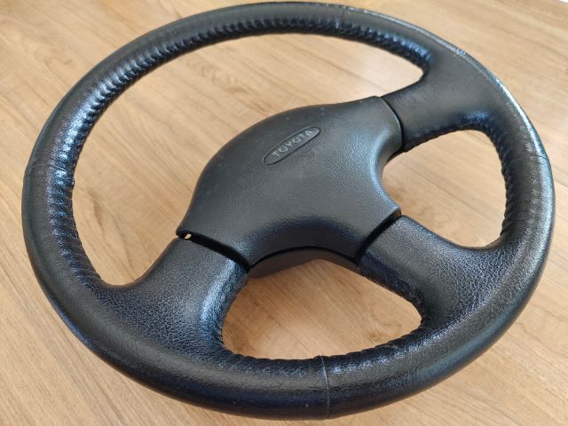 พวงมาลัย Toyota Corolla AE92 GTI หนังเดิมโรงงาน ยังนิ่ม สภาพสวย  รูปที่ 2