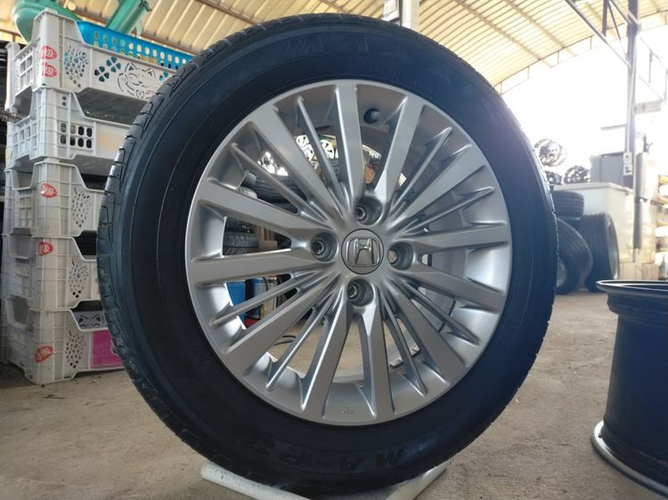 แม็กฮอนด้า ขอบ15 สีเดิมพร้อมยางmaxxis 185 60 15 ปี23  ใส่ jazz city รูปที่ 3