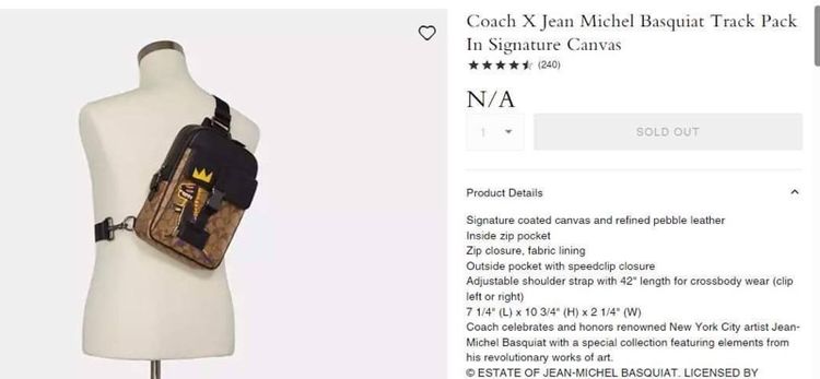 Coach X Jean Michel Basquiat Track Pack In Signature Canvas รูปที่ 11