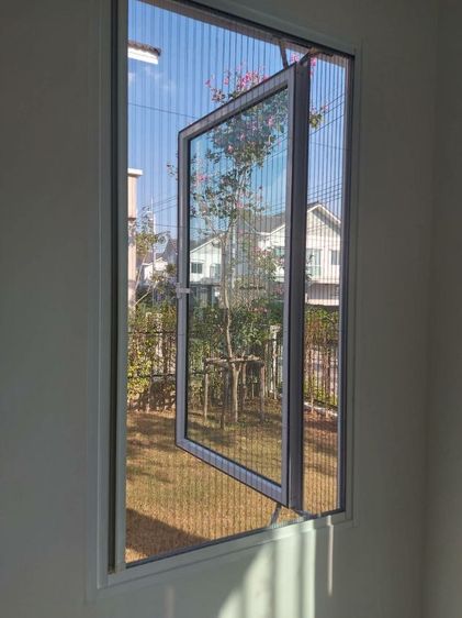 มุ้งลวดจีบเกรดเอพรีเมี่ยม มุ้งลวดประตูหน้าต่าง เหล็กดัดอบสี รูปที่ 8