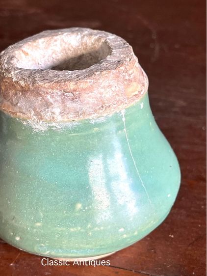 เต้าปูน เคลือบเขียวโบราณ เก่าสะสม รูปที่ 7