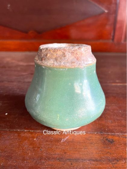 เต้าปูน เคลือบเขียวโบราณ เก่าสะสม รูปที่ 4
