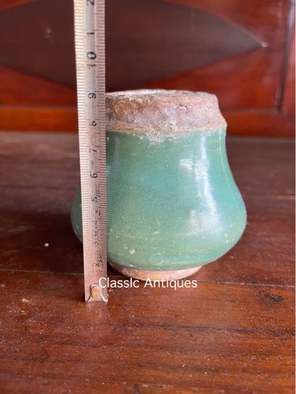 เต้าปูน เคลือบเขียวโบราณ เก่าสะสม รูปที่ 9