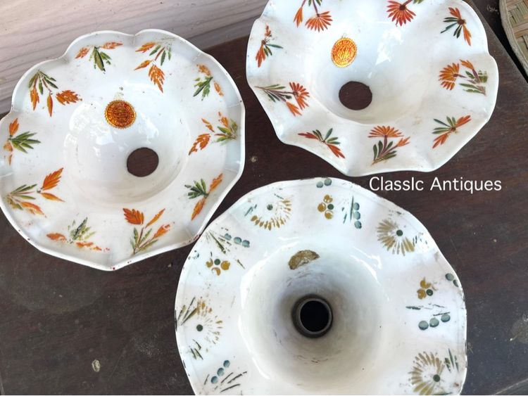 โคมไฟ จีบสะบัด เขียนลายโบราณ เก่าสะสม รูปที่ 3