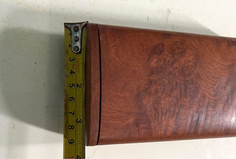 หีบไม้ กล่องไม้ ปมมะค่า เก่าสะสม รูปที่ 10