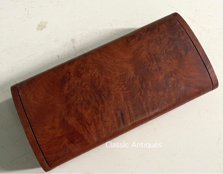 หีบไม้ กล่องไม้ ปมมะค่า เก่าสะสม รูปที่ 8