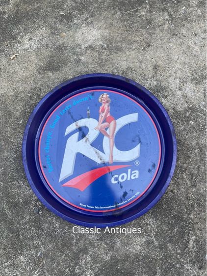 ถาด น้ำอัดลม RC Cola สังกะสีโบราณ เก่าสะสม รูปที่ 2