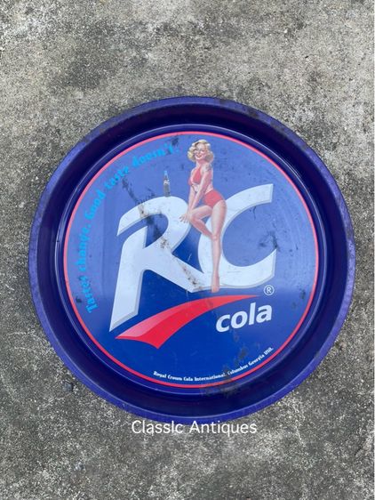 ถาด น้ำอัดลม RC Cola สังกะสีโบราณ เก่าสะสม