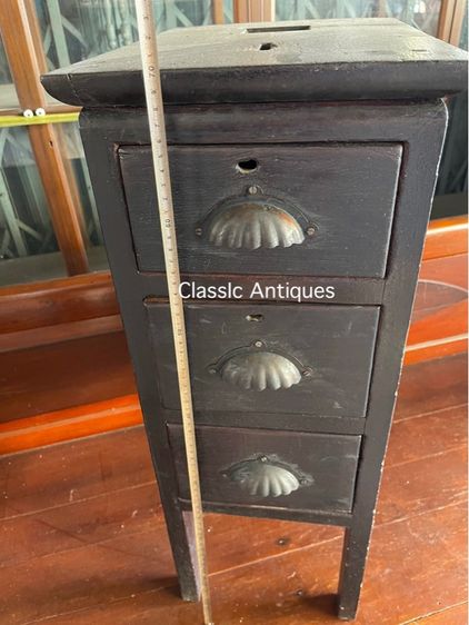 ตู้เก็บเงิน ไม้สักโบราณเก่าสะสม รูปที่ 15