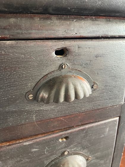 ตู้เก็บเงิน ไม้สักโบราณเก่าสะสม รูปที่ 7