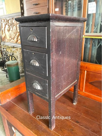 ตู้เก็บเงิน ไม้สักโบราณเก่าสะสม