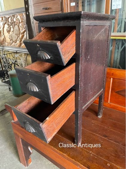 ตู้เก็บเงิน ไม้สักโบราณเก่าสะสม รูปที่ 3