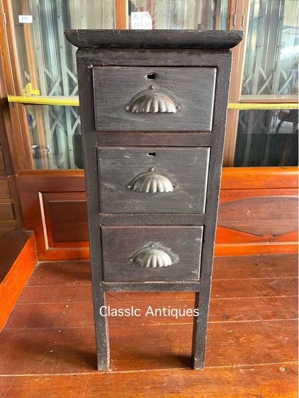 ตู้เก็บเงิน ไม้สักโบราณเก่าสะสม รูปที่ 2