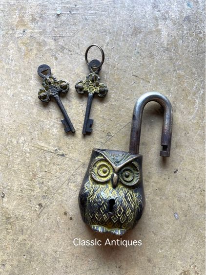 กุญแจ นกฮูก ทองเหลืองสะสม รูปที่ 4