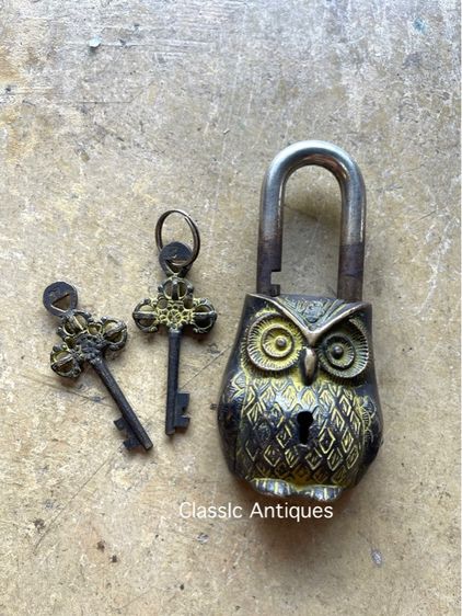 กุญแจ นกฮูก ทองเหลืองสะสม รูปที่ 3