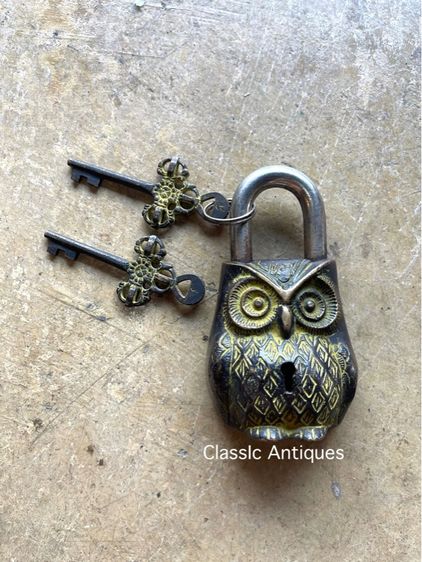 กุญแจ นกฮูก ทองเหลืองสะสม