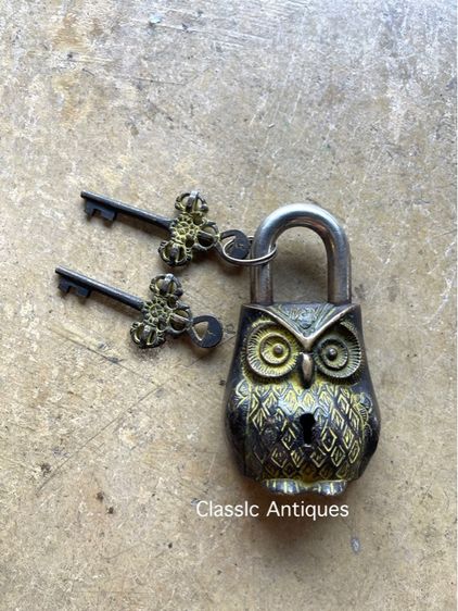 กุญแจ นกฮูก ทองเหลืองสะสม รูปที่ 2