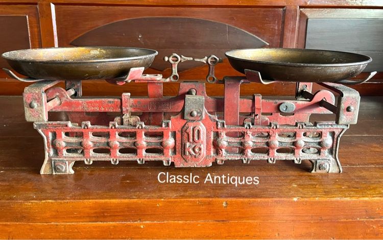 ตาชั่ง  10kg.เหล็กหล่อ โบราณสะสมA9