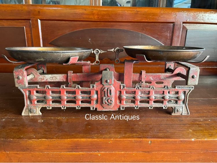 ตาชั่ง  10kg.เหล็กหล่อ โบราณสะสมA9 รูปที่ 17