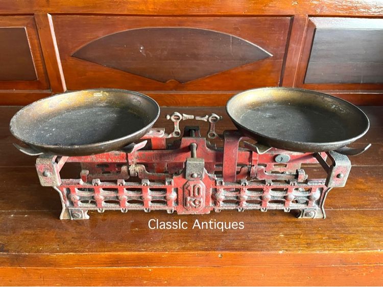 ตาชั่ง  10kg.เหล็กหล่อ โบราณสะสมA9 รูปที่ 2