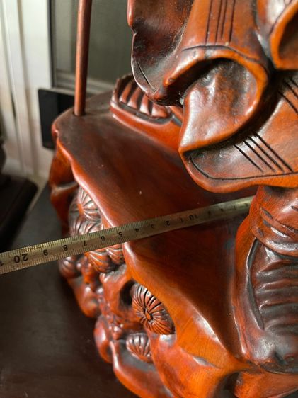 เทพเจ้ากวนอู  ไม้แกะสลักสะสม A12 รูปที่ 14