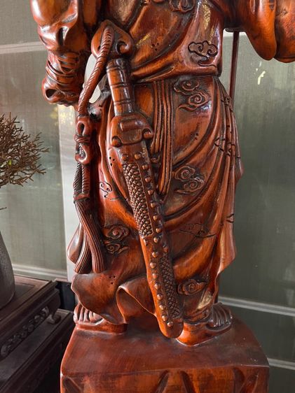 เทพเจ้ากวนอู  ไม้แกะสลักสะสม A12 รูปที่ 8