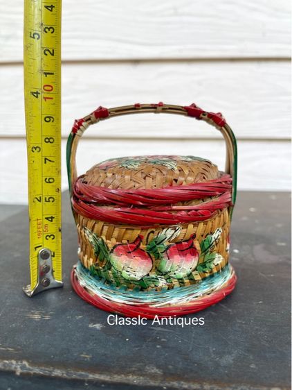 ตะกร้าจีนจิ๋ว โบราณเก่าสะสมA7 รูปที่ 11