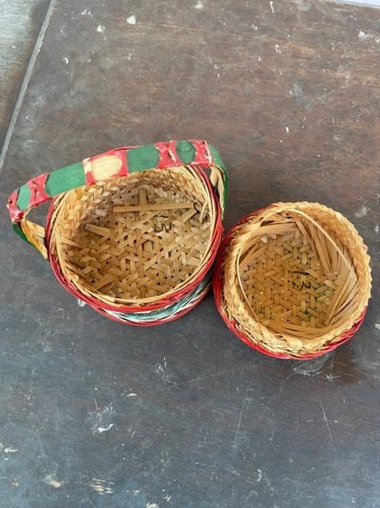 ตะกร้าจีนจิ๋ว โบราณเก่าสะสมA7 รูปที่ 8