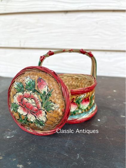 ตะกร้าจีนจิ๋ว โบราณเก่าสะสมA7 รูปที่ 2