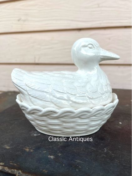 ถ้วยกระเบื้อง รูปเป็ดโบราณ เก่าสะสม รูปที่ 5