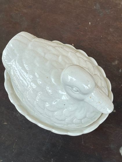 ถ้วยกระเบื้อง รูปเป็ดโบราณ เก่าสะสม รูปที่ 8