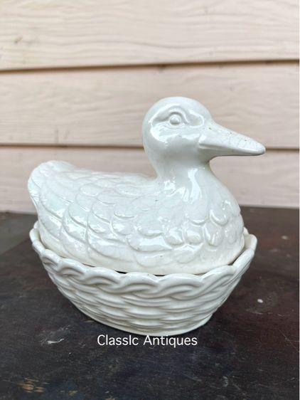 ถ้วยกระเบื้อง รูปเป็ดโบราณ เก่าสะสม รูปที่ 4