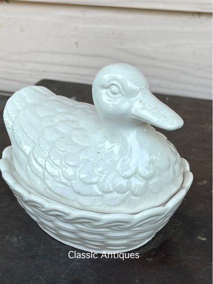 ถ้วยกระเบื้อง รูปเป็ดโบราณ เก่าสะสม รูปที่ 7