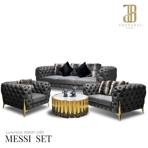 หนัง อื่นๆ 4+ ที่นั่ง 𝙼𝙴𝚂𝚂𝙸 𝚂𝙴𝚃  𝚕𝚞𝚡𝚞𝚛𝚒𝚘𝚞𝚜 𝙸𝚝𝚊𝚕𝚒𝚊𝚗 𝚜𝚘𝚏𝚊  โซฟาลัคชัวรี่ รุ่น เมสซี่ พร้อมโต๊ะกลาง